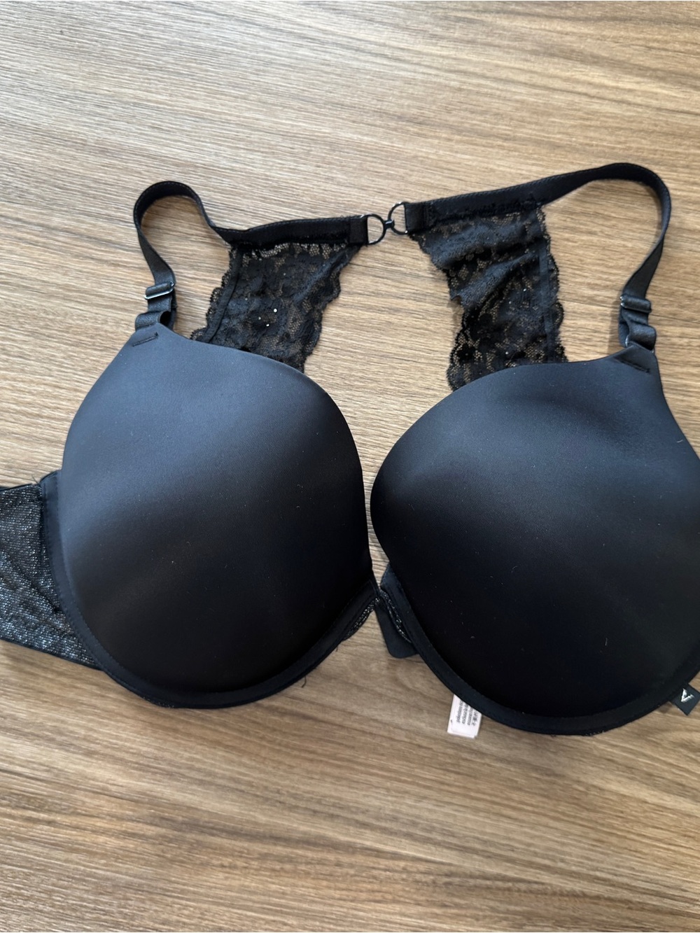 Black Lace Racerback T-Shirt Bra